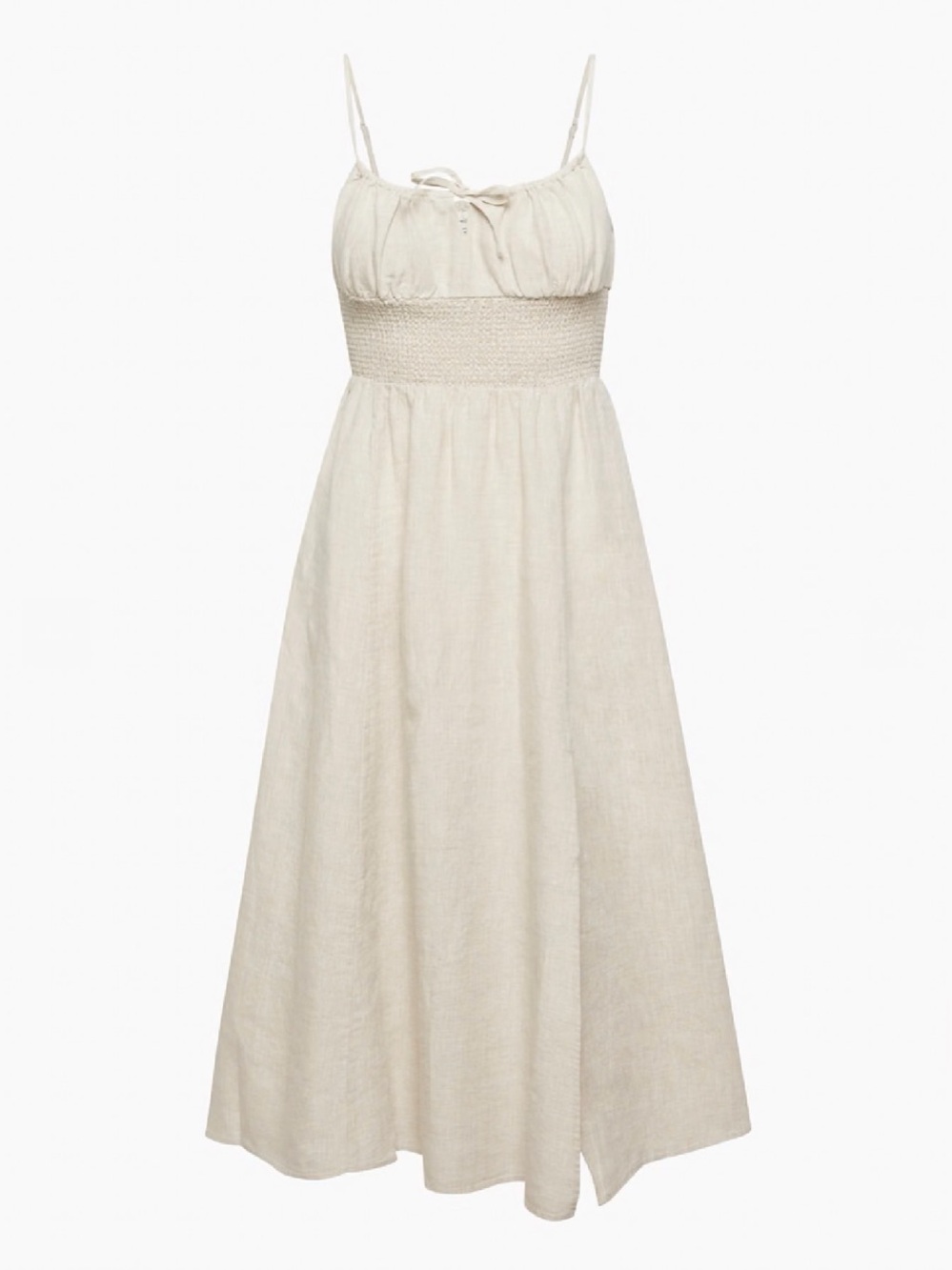 Aritzia Wilfred Genoa Linen Dress in Natural Ecru